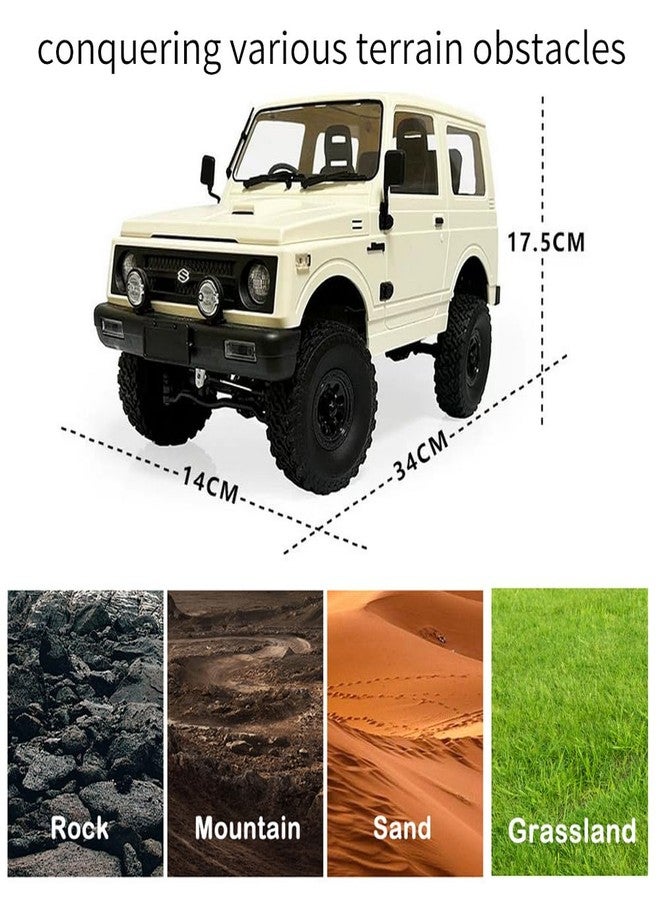جوليرك شاحنة GoolRC RC، سيارة WPL C74 RC Crawler بمقياس 1/10، سيارة دفع رباعي لجميع التضاريس، سيارة تسلق تعمل بالتحكم عن بعد بتردد 2.4 جيجاهرتز مزودة بأضواء LED وبطاريتين للبالغين - Image 3